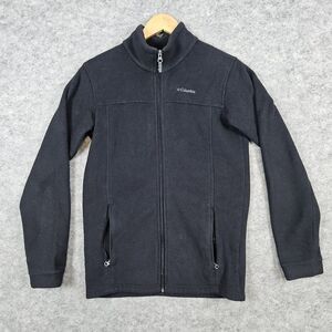 Columbia Youth XL Full Zip Black Fleece Long Sleeve INSIDE NAME TAG FILLED OUT‎